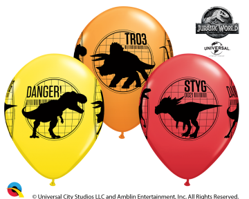 balony z dinozaurami