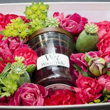flower box ze świecą woodwick